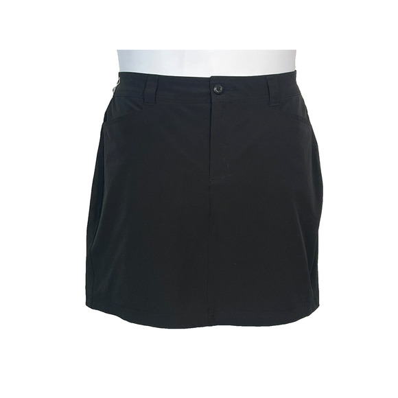 Eddie Bauer Sz 10 Adventurer 2.0 Mini Skirt with Shorts Underneath 17"L Black - Picture 1 of 8